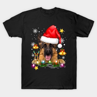 Christmas Lights German Shepherd T-Shirt